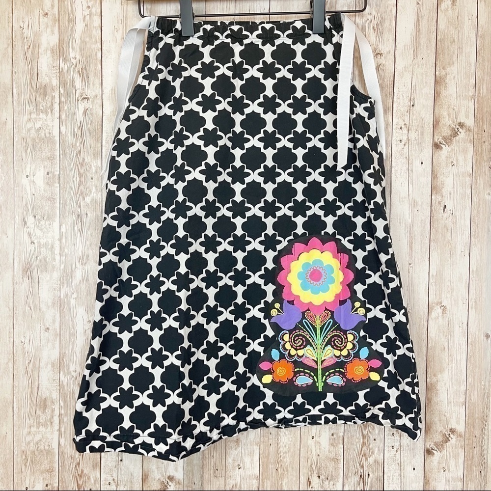 Hanna Andersson Pillowcase Black/White Sleeveless Dress Size 6/7 Girls